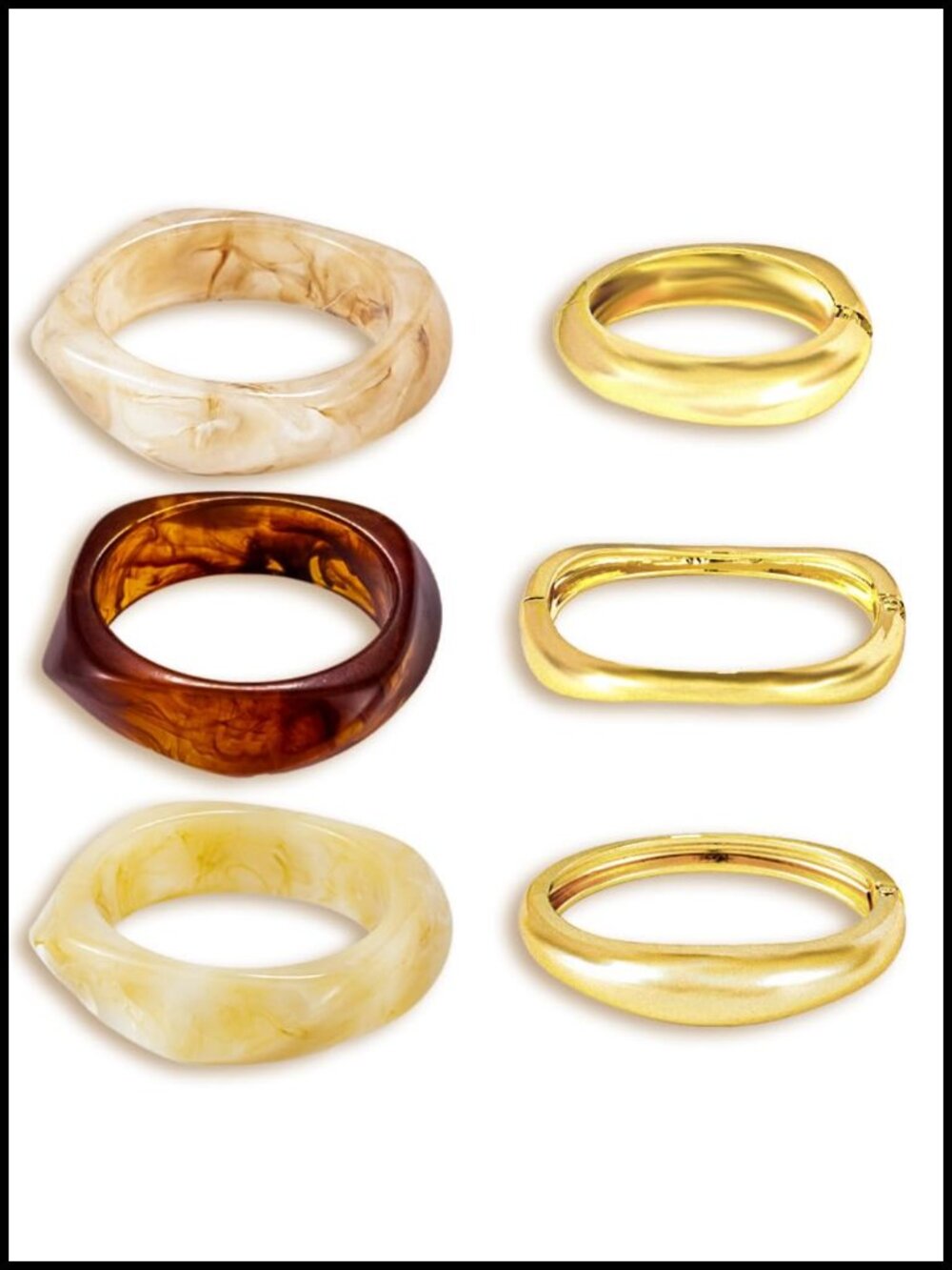 Chunky Bangle Bracelet Set for Women